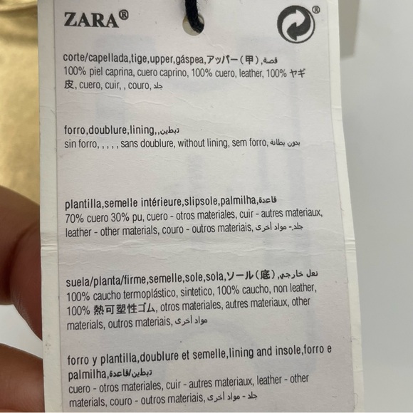 Zara gold gladiator strap sandals women’s Size 37/ 6.5 - Picture 8 of 10